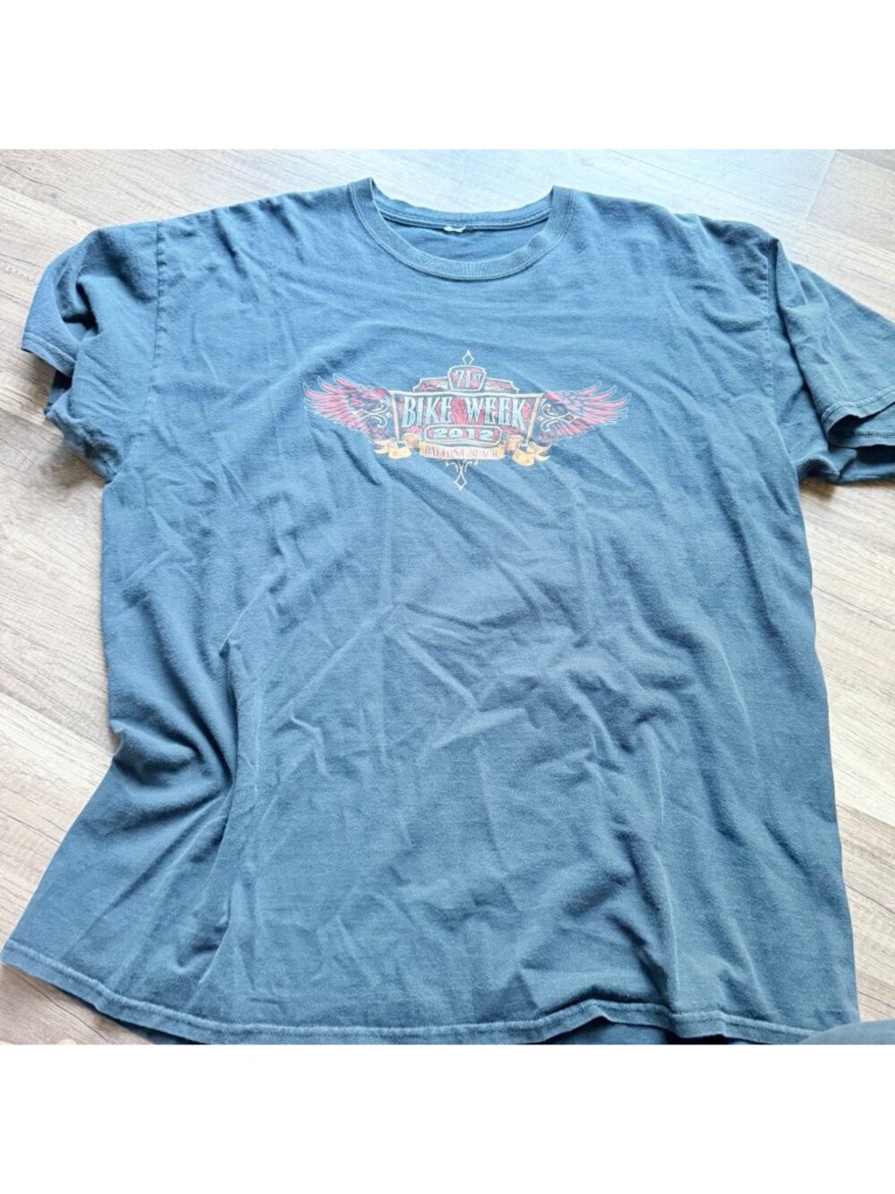 71st Daytona Beach Bike Week 2012 T-Shirt With Bold Graphics Front & Back